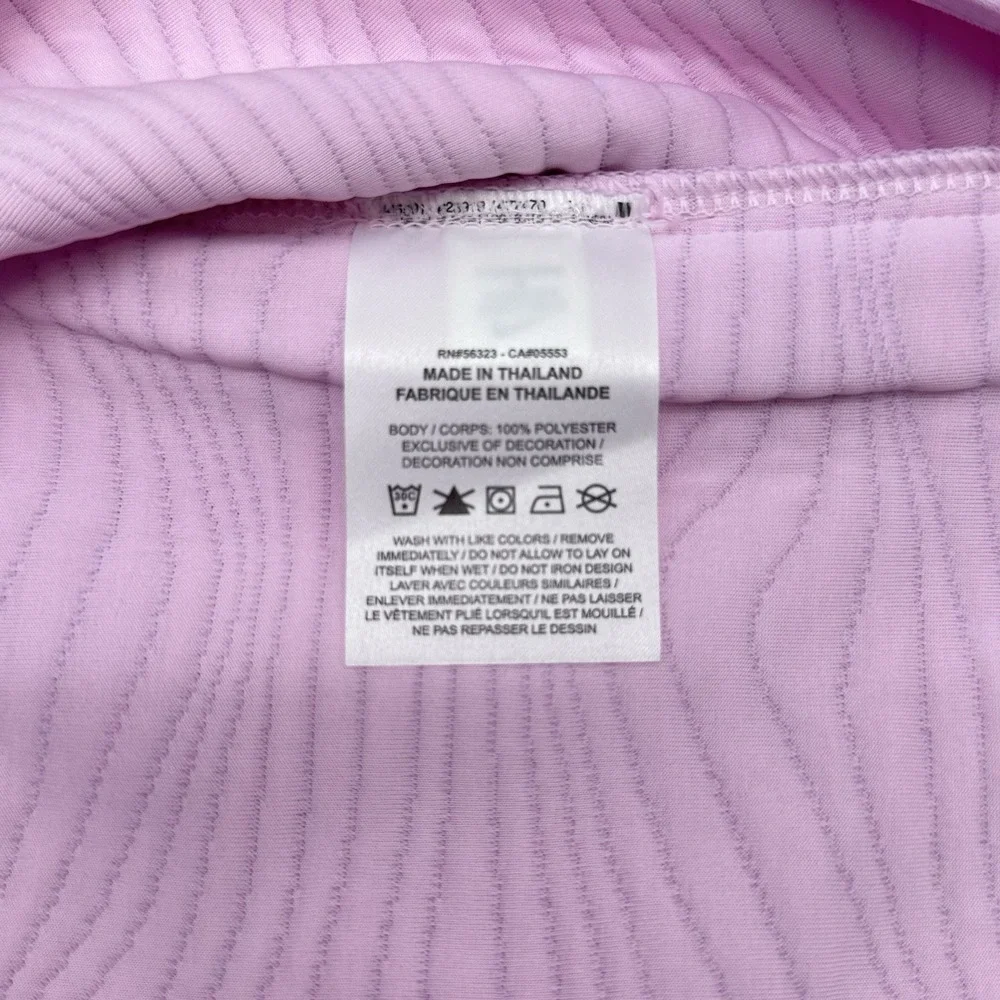 Nike Golf Dri-Fit Tour Men's Medium Quilted Crew Neck Pink Sweatshirt MSRP $105